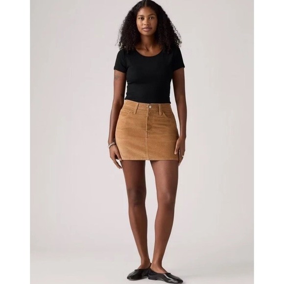 Levi's Dresses & Skirts - Levi's Women's Size 30" Waist Icon Mini Skirt Brown Corduroy
